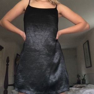 Black Silky Slip Dress from Urban Outfitters